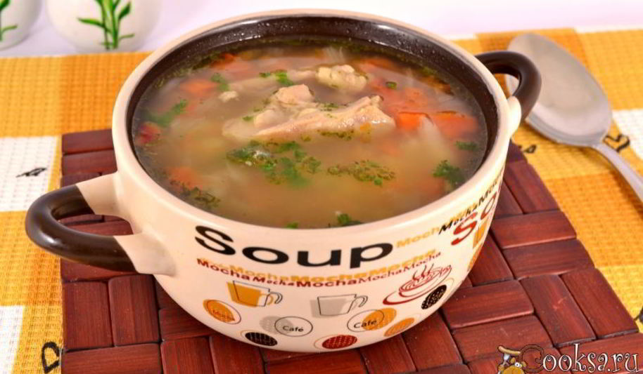 Рецепт овощной суп с курицей