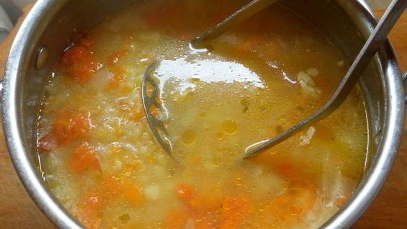 ШАГ 4. овощной суп с курицей