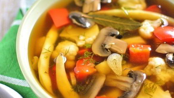 ШАГ 8. постный суп без масла