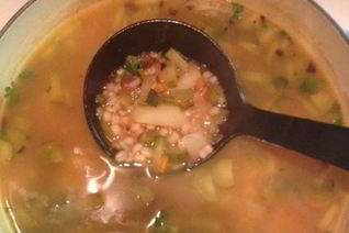 Рассольник с перловкой