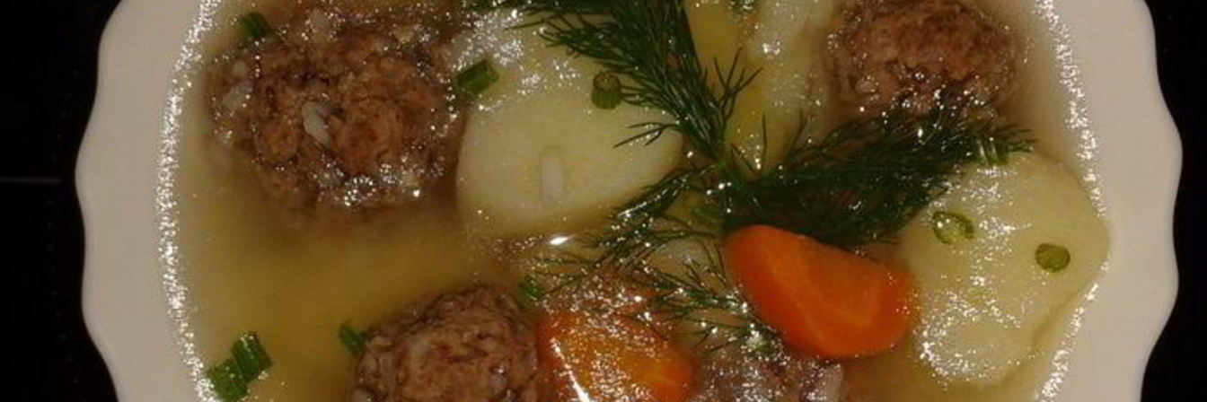 Рисовый суп с фрикадельками