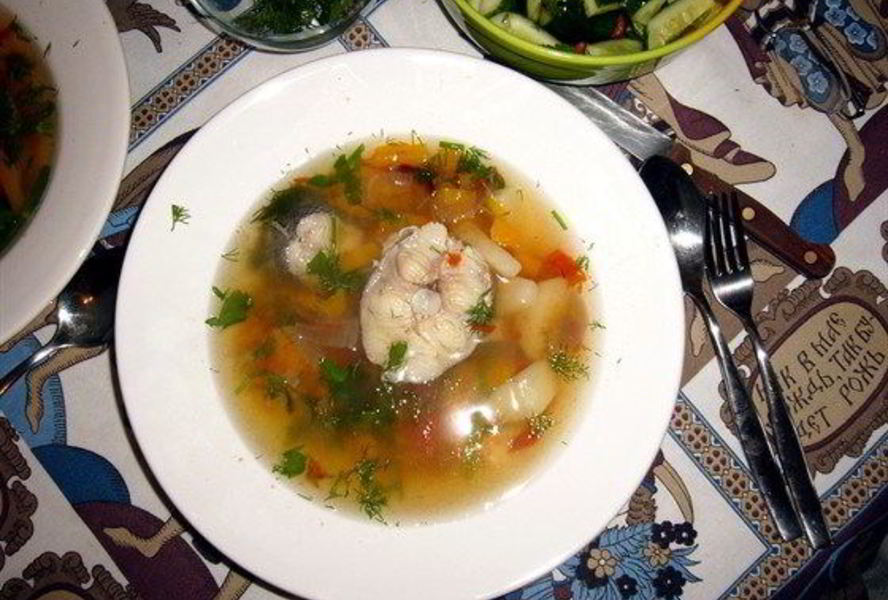 Рыбный суп с тыквой