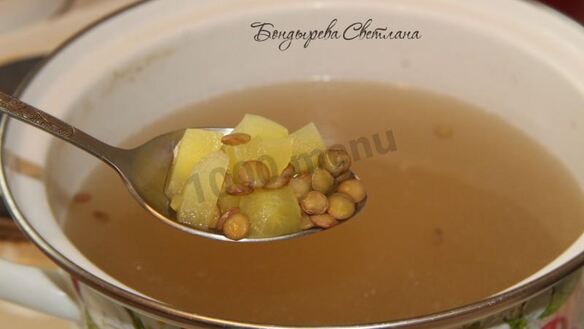 ШАГ 5. щавелевый суп с чечевицей
