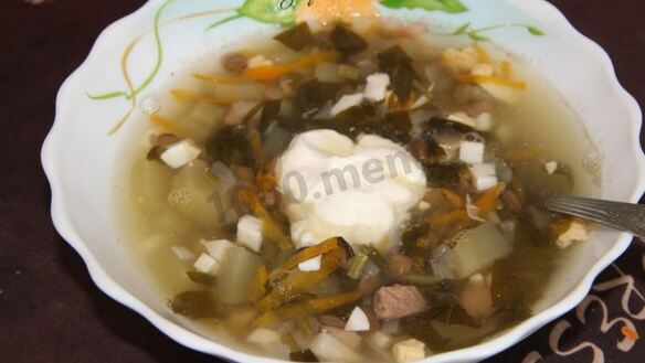 ШАГ 10. щавелевый суп с чечевицей