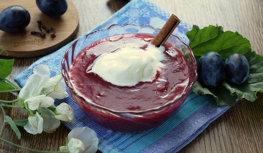 Рецепт сливовый суп с ревенем