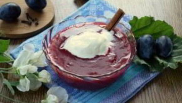 ШАГ 5. сливовый суп с ревенем