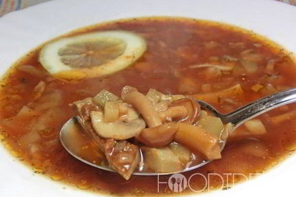 Солянка с грибами