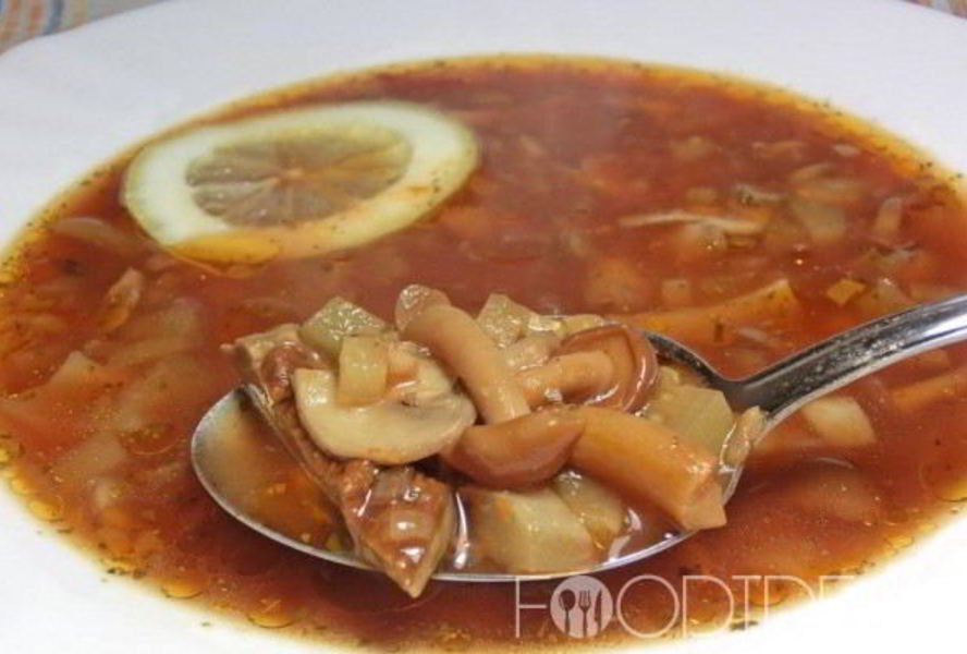Солянка с грибами