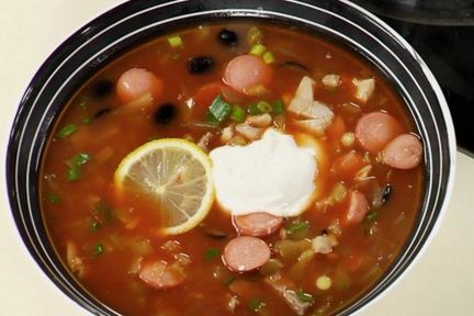 Солянка с курицей