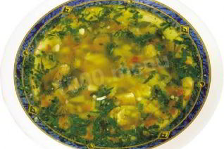 Суп из морской рыбы с кукурузой