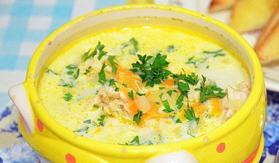 Рецепт суп из плавленых сырков с сосисками в мультиварке