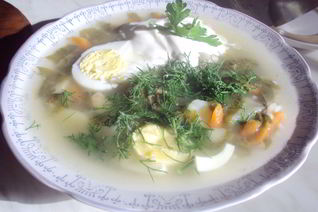 Суп из щавеля с рисом