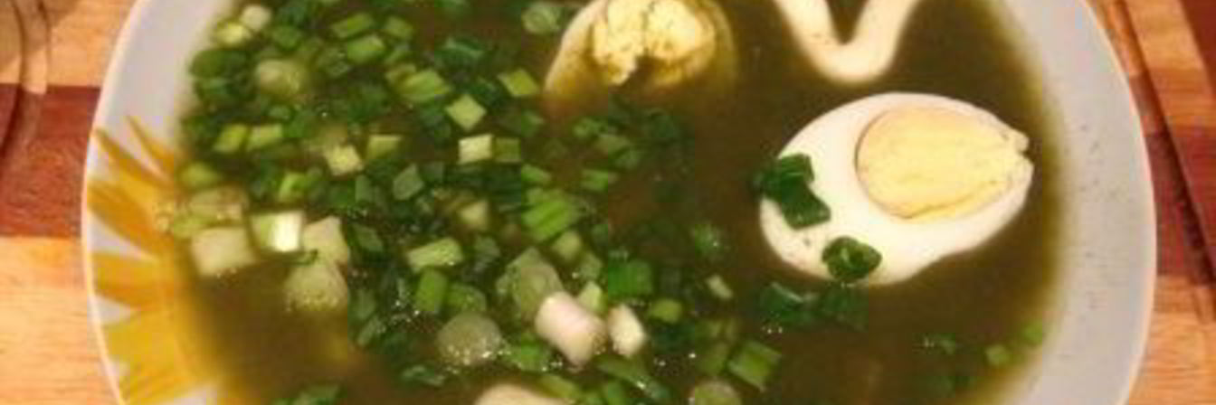 Суп из шпината со вкусом щавеля