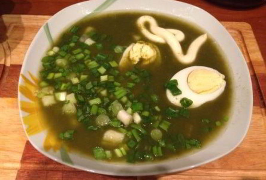 Суп из шпината со вкусом щавеля