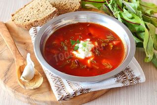 Суп из свекольной ботвы