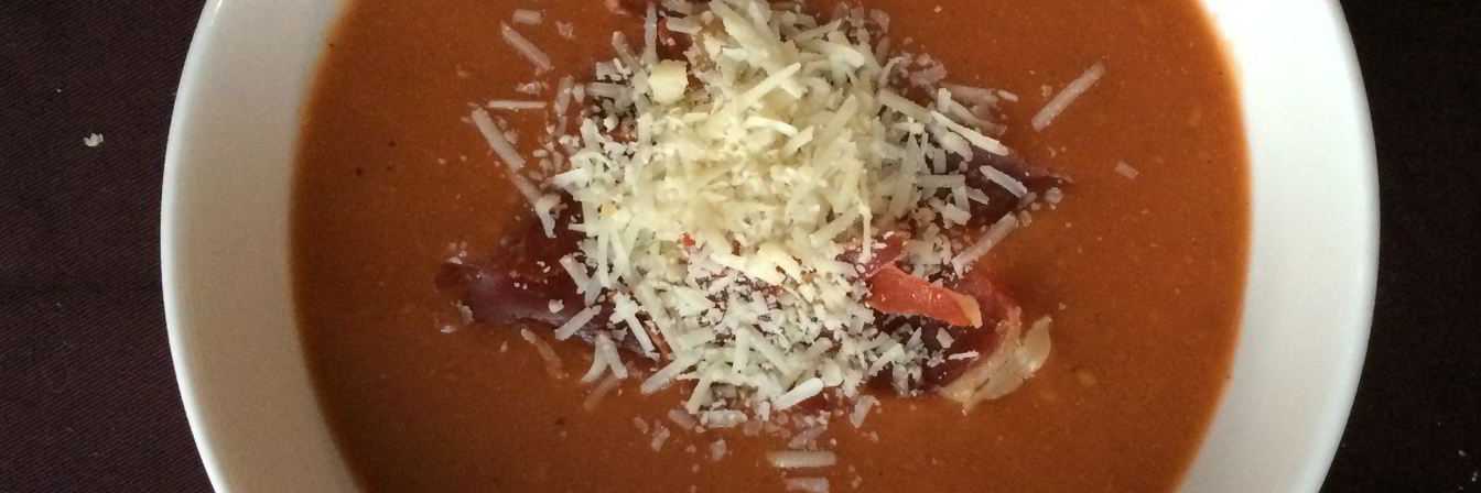 Суп из запеченных овощей с нутом