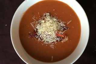 Суп из запеченных овощей с нутом