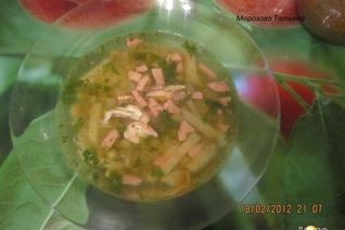 Суп из зеленого горошка