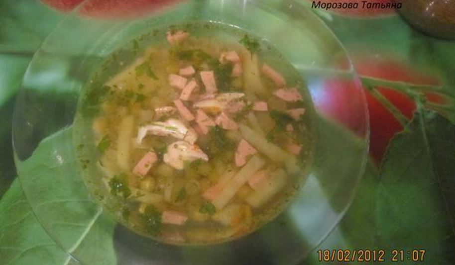 Рецепт суп из зеленого горошка