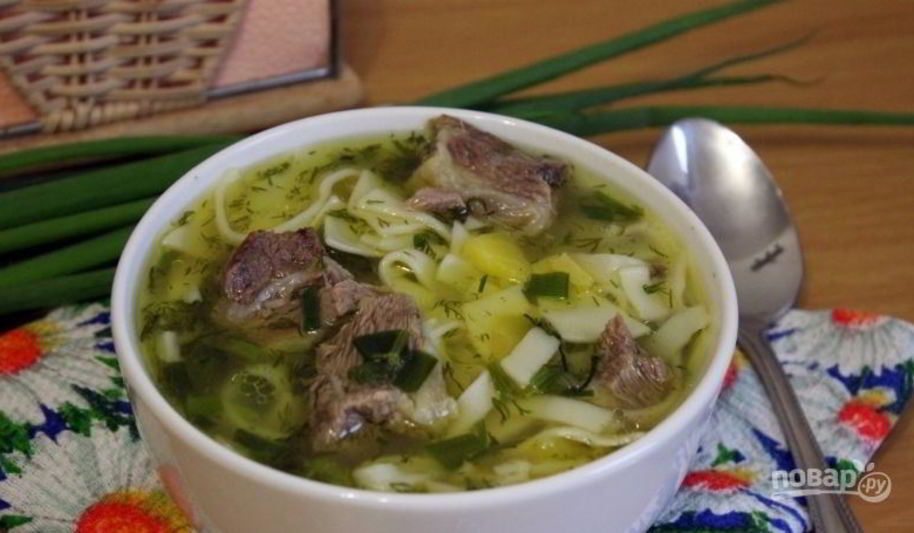 Рецепт суп лапша с говядиной