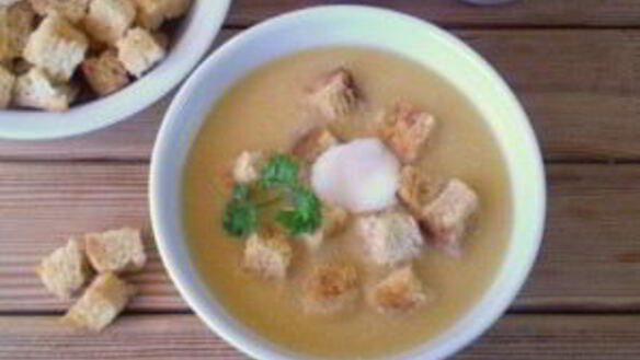 ШАГ 8. гороховый суп-пюре с гренками