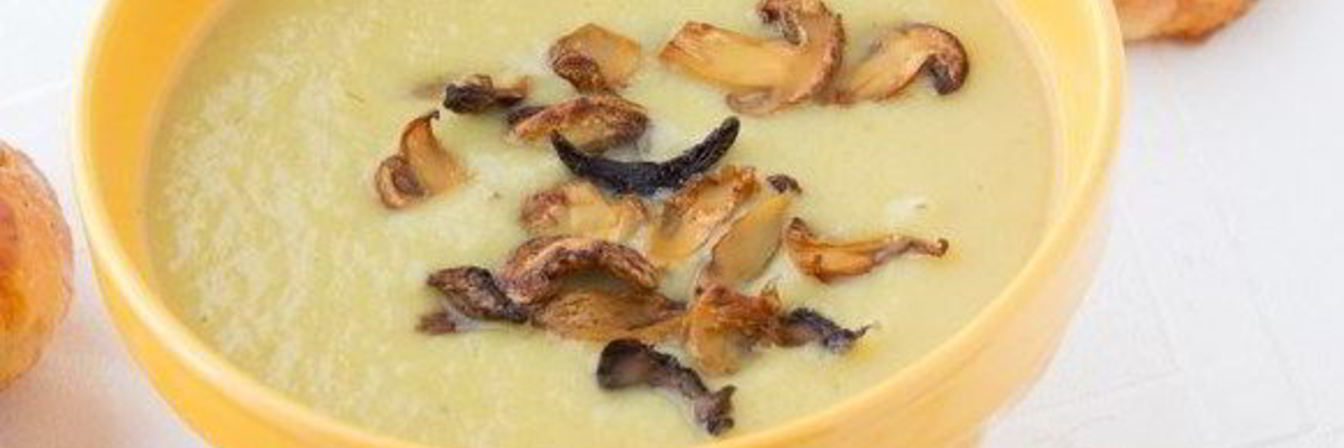 Грибной суп-пюре с плавленым сыром
