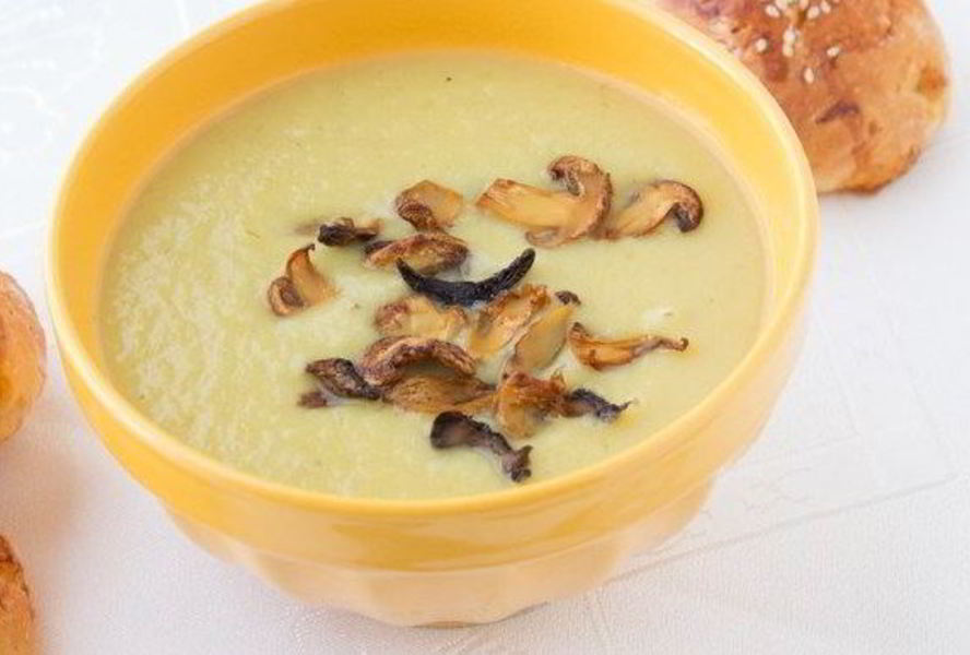 Грибной суп-пюре с плавленым сыром