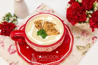 Картофельный суп-пюре с чесноком и сливками