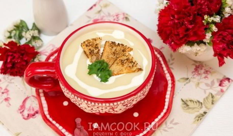 Рецепт картофельный суп-пюре с чесноком и сливками