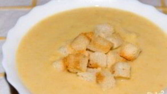 ШАГ 5. картофельный суп-пюре с гренками