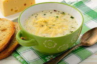 Картофельный суп-пюре с луком пореем