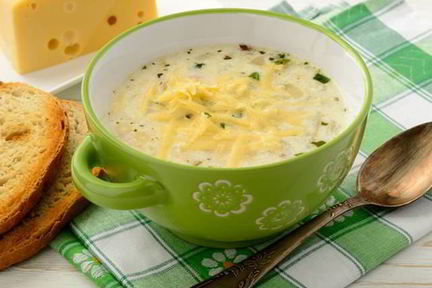 Картофельный суп-пюре с луком пореем