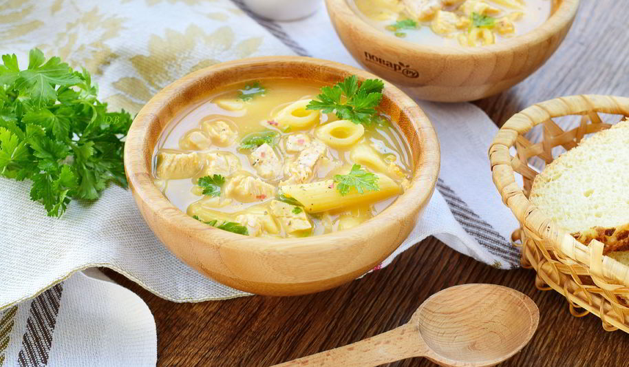 Рецепт куриный суп-пюре с макаронами