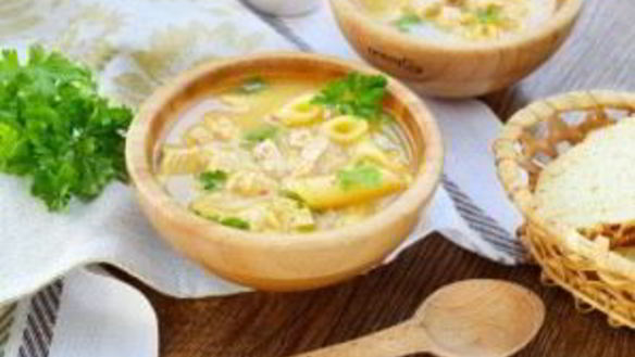 ШАГ 7. куриный суп-пюре с макаронами