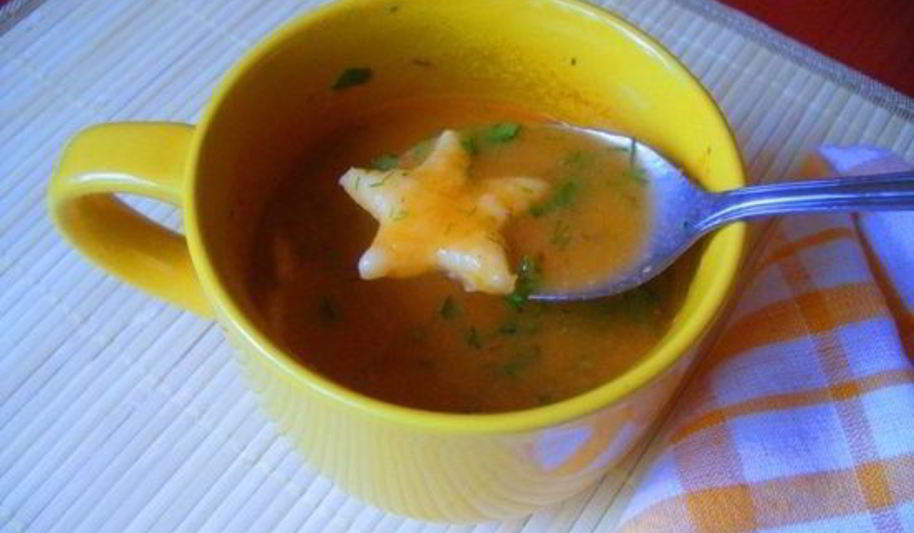 Рецепт летний овощной суп-пюре с чесночно-сырными клецками