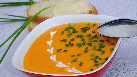 ШАГ 6. морковный суп-пюре с зеленым луком