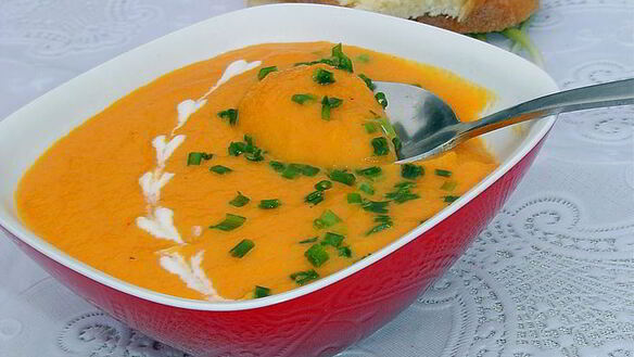 ШАГ 7. морковный суп-пюре с зеленым луком