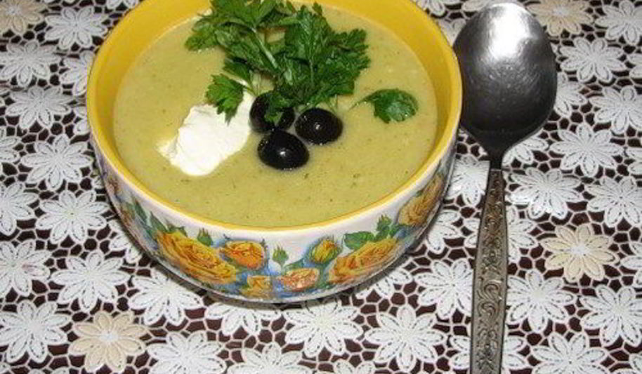 Рецепт овощной суп-пюре с оливками