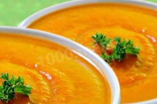 Постный суп пюре из картофеля и моркови
