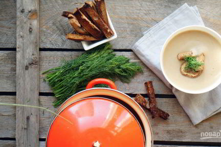 Сливочно-грибной суп-пюре