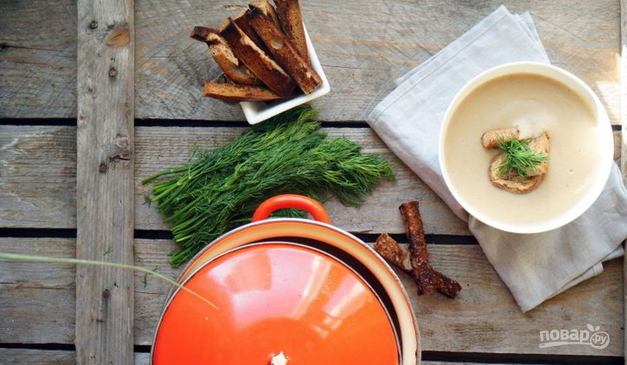 Рецепт сливочно-грибной суп-пюре