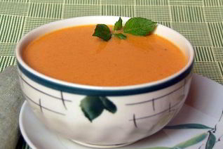 Сливочный суп-пюре с семгой