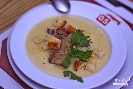 Суп-пюре гороховый с курицей