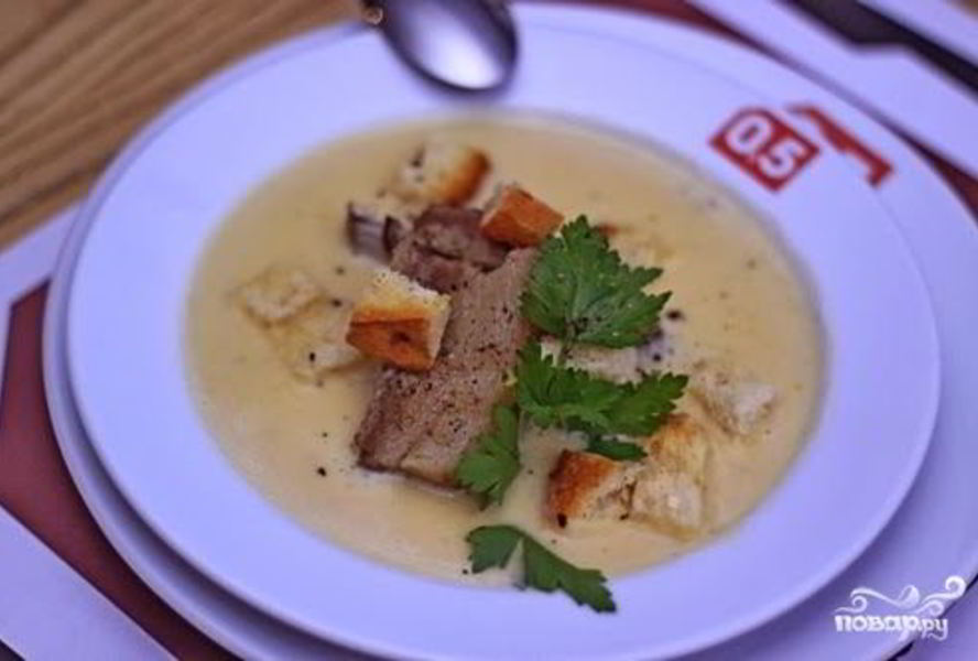 Суп-пюре гороховый с курицей