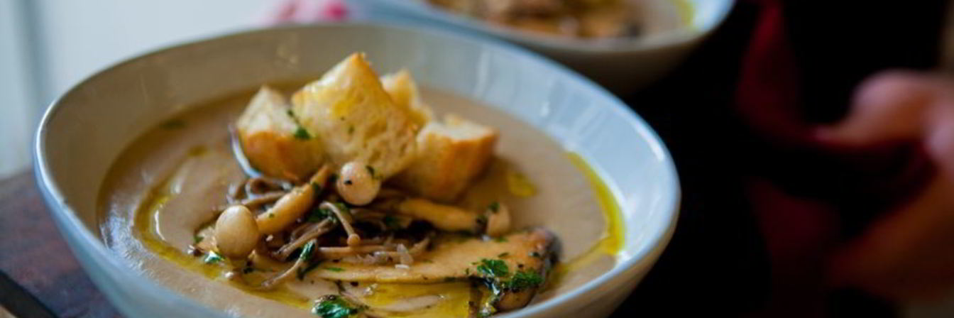 Суп-пюре из белых сушеных грибов