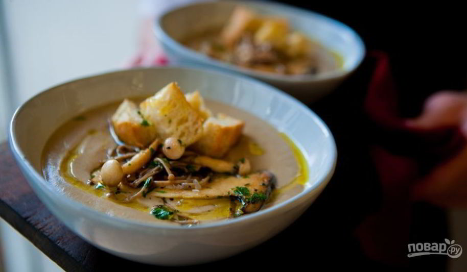 Рецепт суп-пюре из белых сушеных грибов
