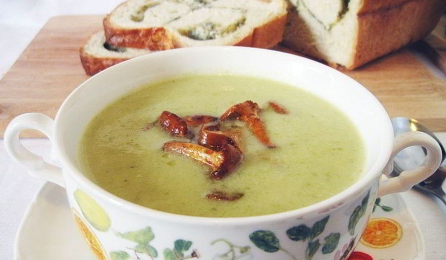 Рецепт суп-пюре из кабачков с грибами
