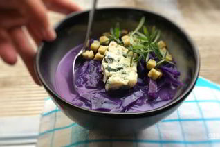 Суп-пюре из краснокочанной капусты