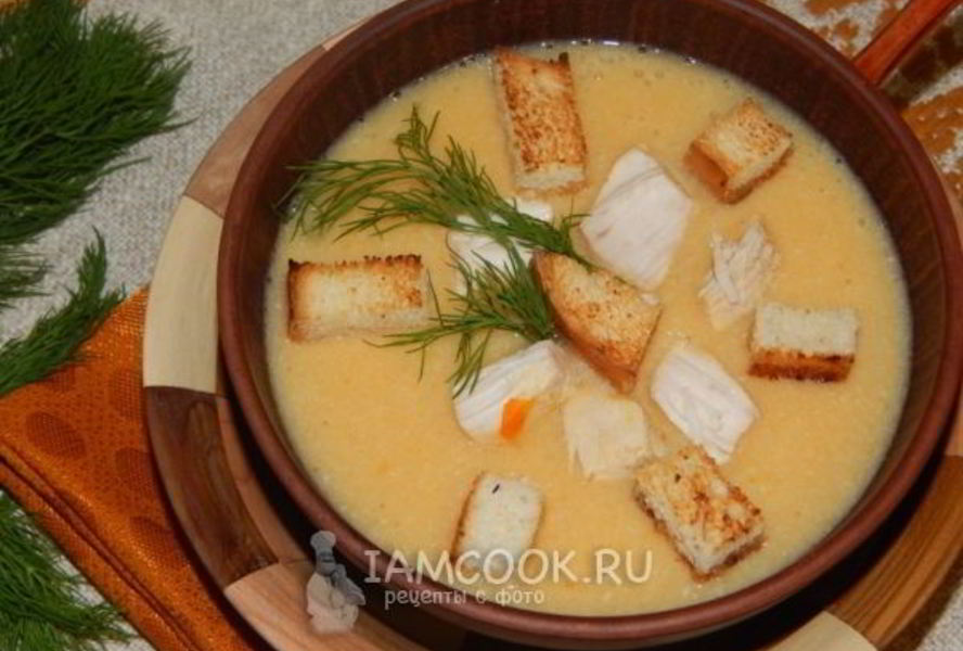 Суп-пюре из курицы с картофелем