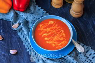 Суп-пюре из печеного перца